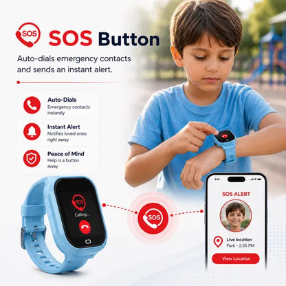 Kids GPS Smartwatch with Calling, Video Chat, SOS & Parental Controls