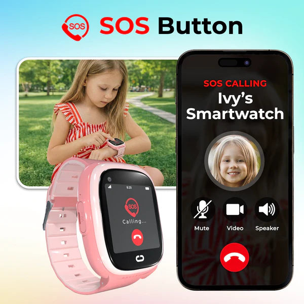 Emojikidz kids smartwatch SOS emergency calling feature with instant parent communication and safety alerts
