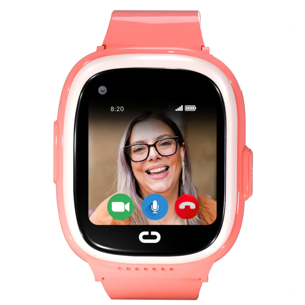 Emojikidz Model M pink kids smartwatch with video calling and secure parent communication features