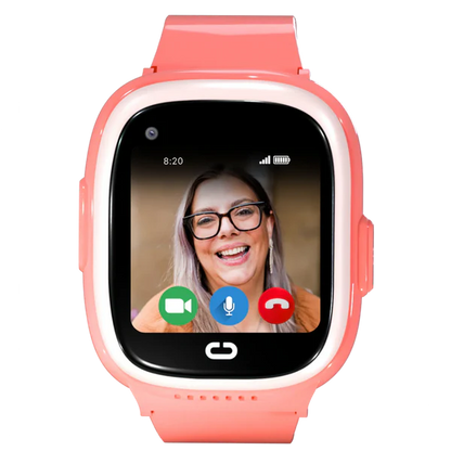Emojikidz Model M pink kids smartwatch with video calling and secure parent communication features