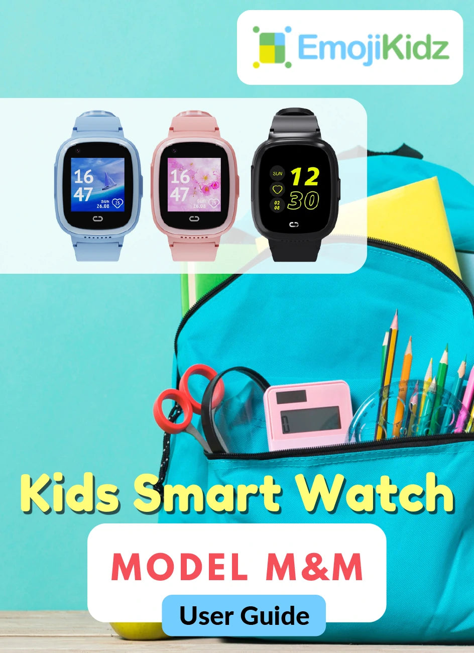 Model M kids smartwatch user guide cover