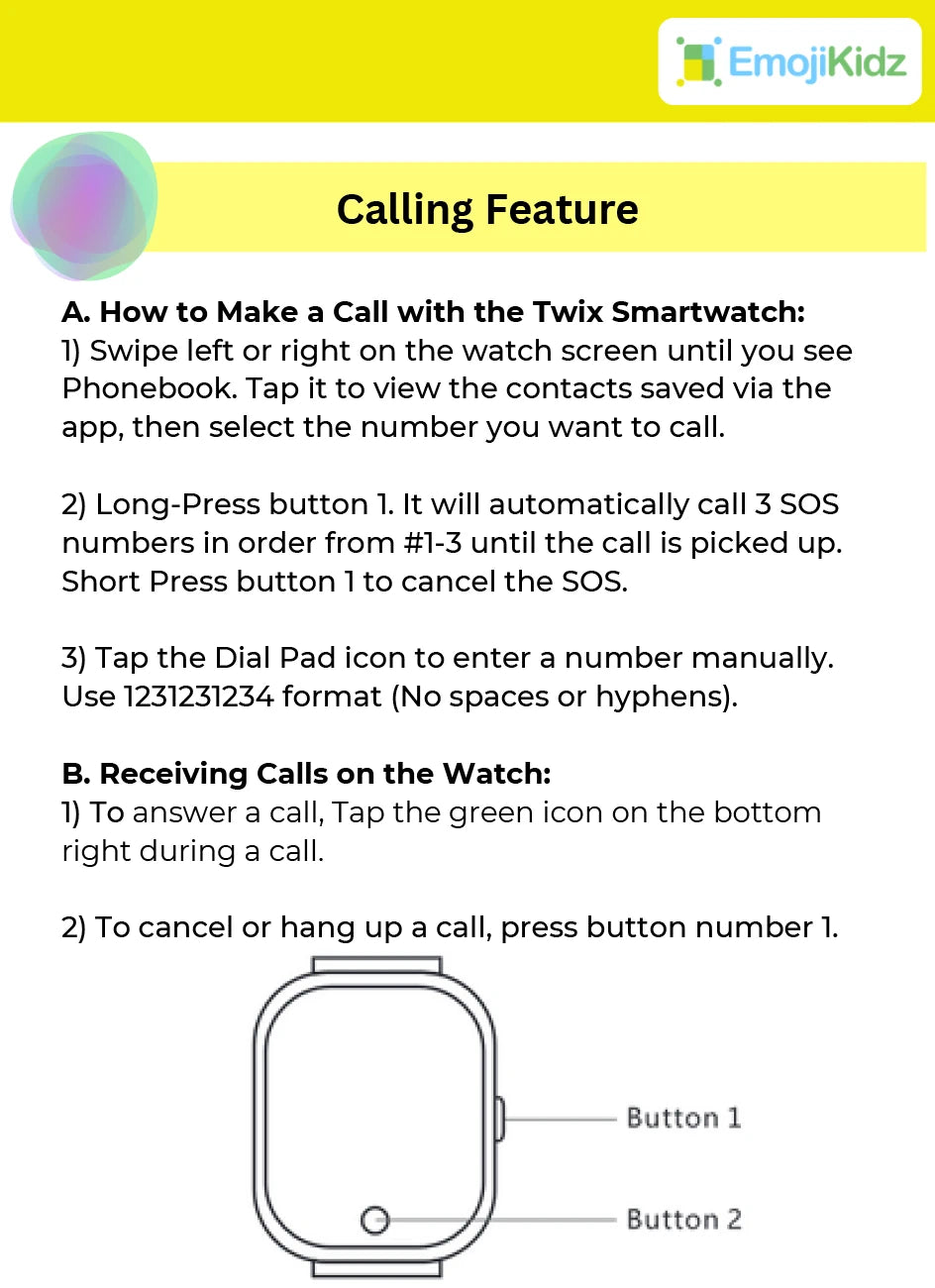 Model M smartwatch calling feature tutorial