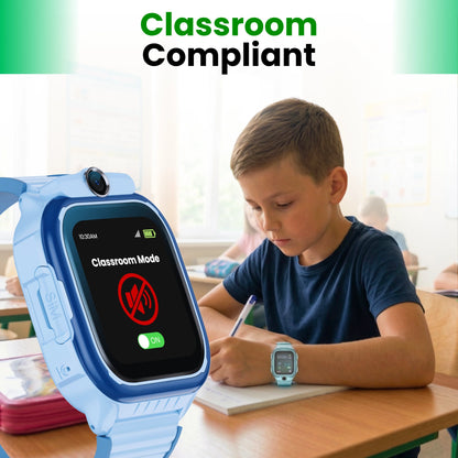 Kids GPS smartwatch with classroom compliant school mode and scheduled silent
settings for safe learning environments