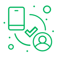 Secure contact list icon for kids smartwatch with approved contacts and blocked unknown callers