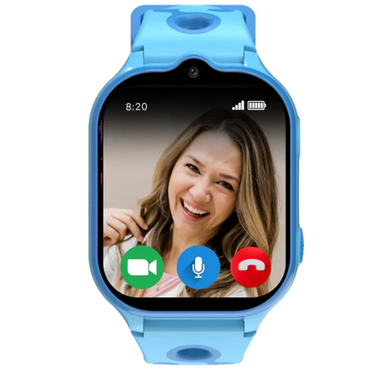 Model T kids video calling smartwatch with GPS tracking, secure parental controls, and real-time family communication