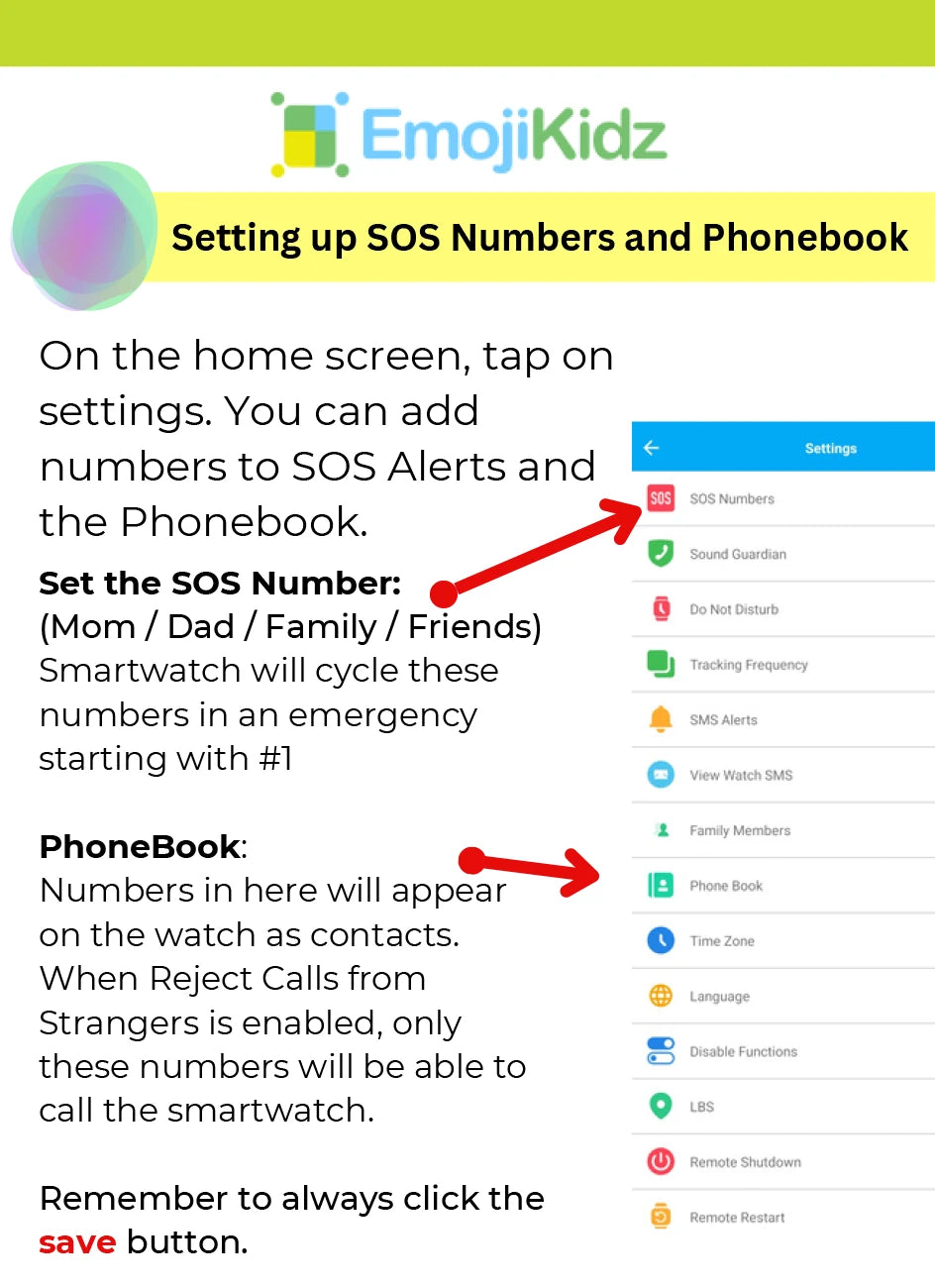 Model T mobile app settings and features overview